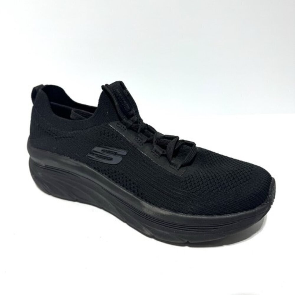 Skechers Womens Dlux Walker Slip Resistant Sneakers Black Size 8.5 M